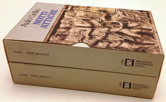 LN- NOTTI ANTICHE 2 VOLUMI - AULO GELLIO - RIZZOLI - BUR - 1a ED. - 1992- B- XFS