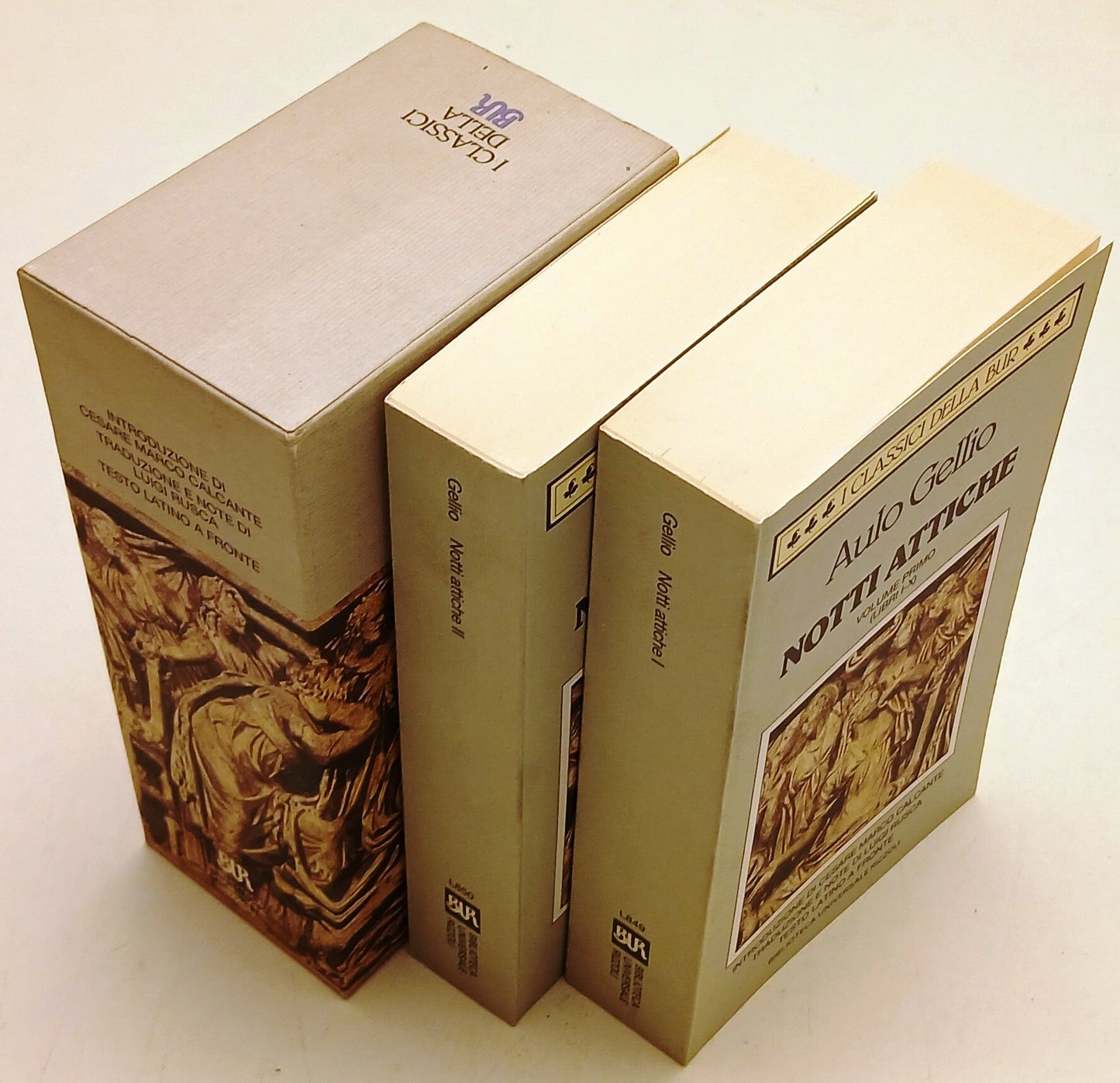 LN- NOTTI ANTICHE 2 VOLUMI - AULO GELLIO - RIZZOLI - BUR - 1a ED. - 1992- B- XFS