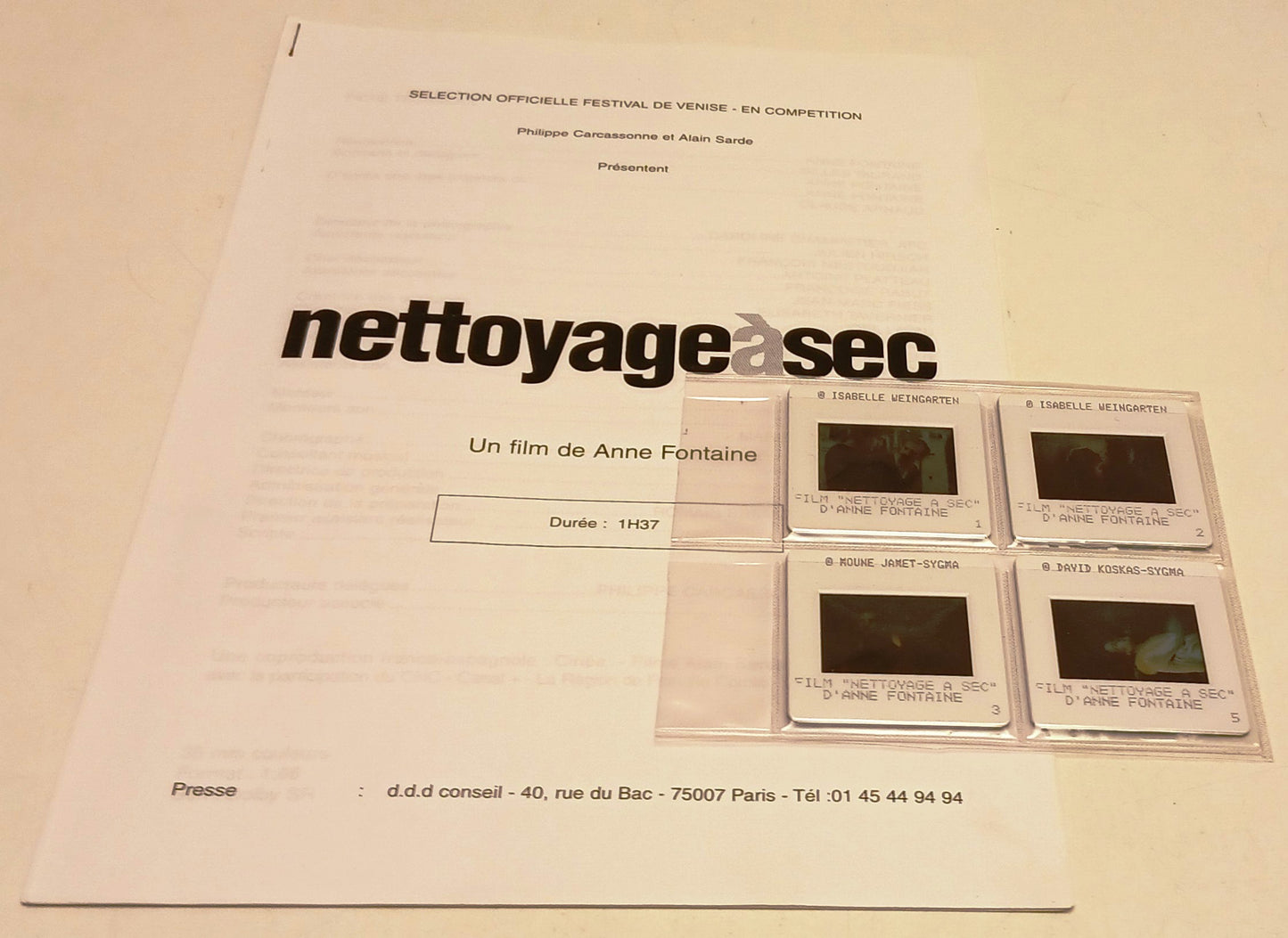Pack servizio stampa film Nettoyage a sec - Anne Fontaine- Carcassonne - RVSa863
