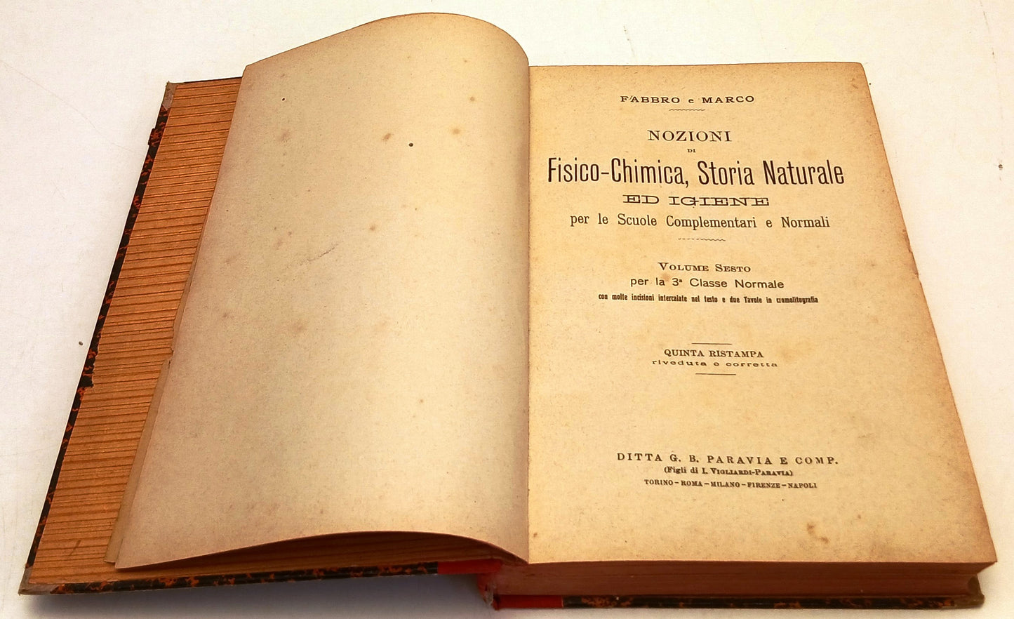 Nozioni di Fisico-Chimica Storia Naturale Igiene - Fabbro Marco- Paravia- ZFS223