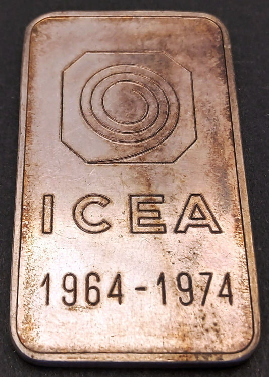CB- Placca One Ounce Fine Silver 999, ICEA 1964-1974 - argento- GTTS257