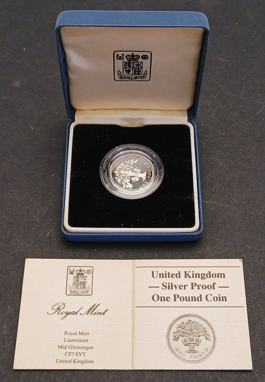 CB- Medaglia One Pound Elizabeth II con scatola - argento - GTTS182