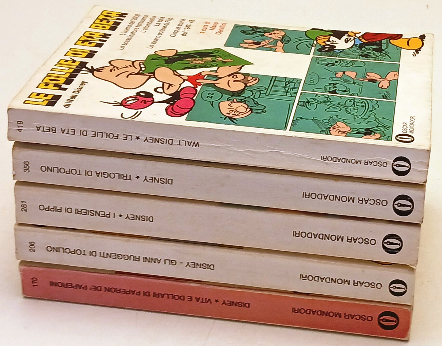 Lotto 5 Oscar Mondadori Disney Topolino Pippo Paperon de' Paperoni - 1a ed.- H26