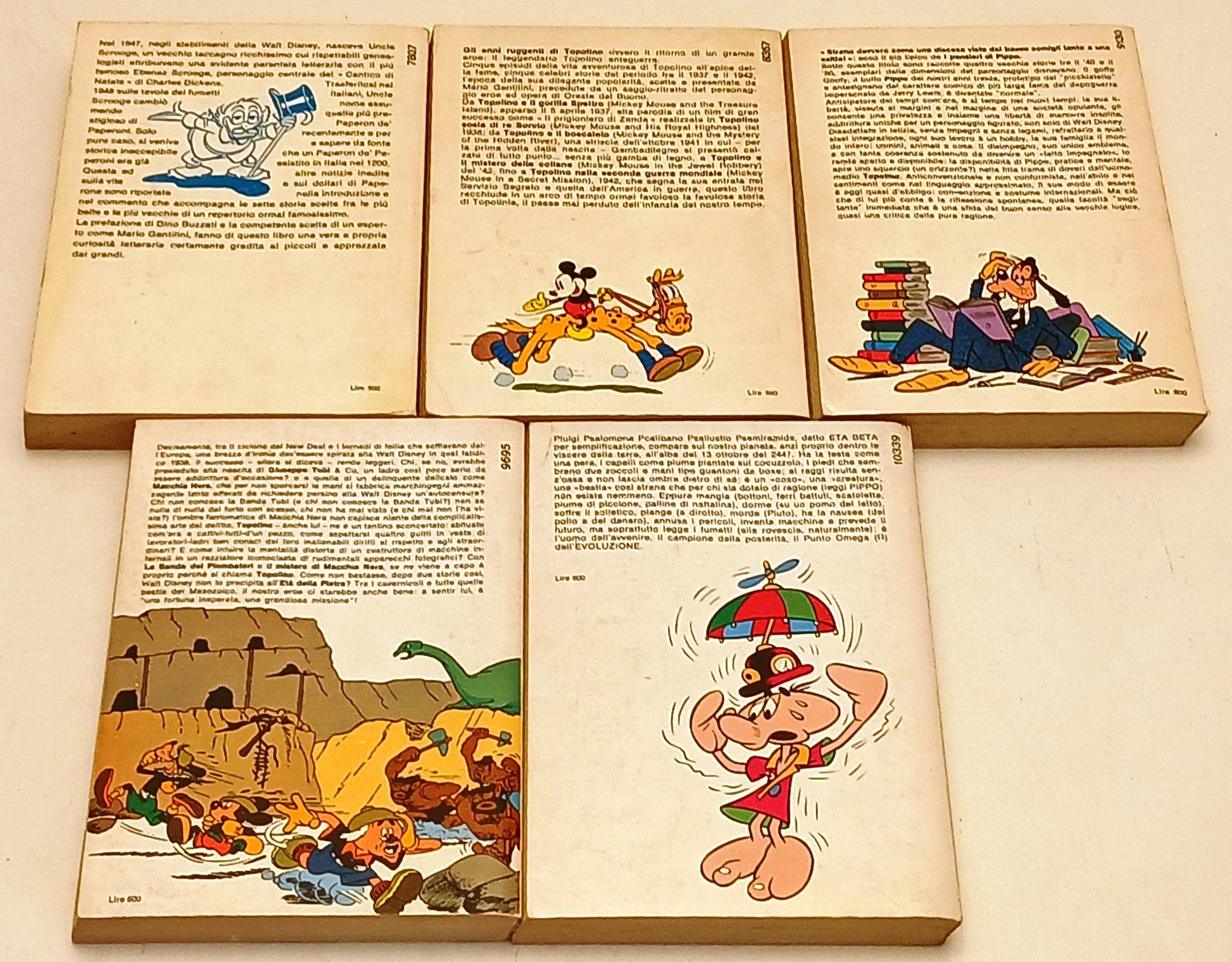 Lotto 5 Oscar Mondadori Disney Topolino Pippo Paperon de' Paperoni - 1a ed.- H26