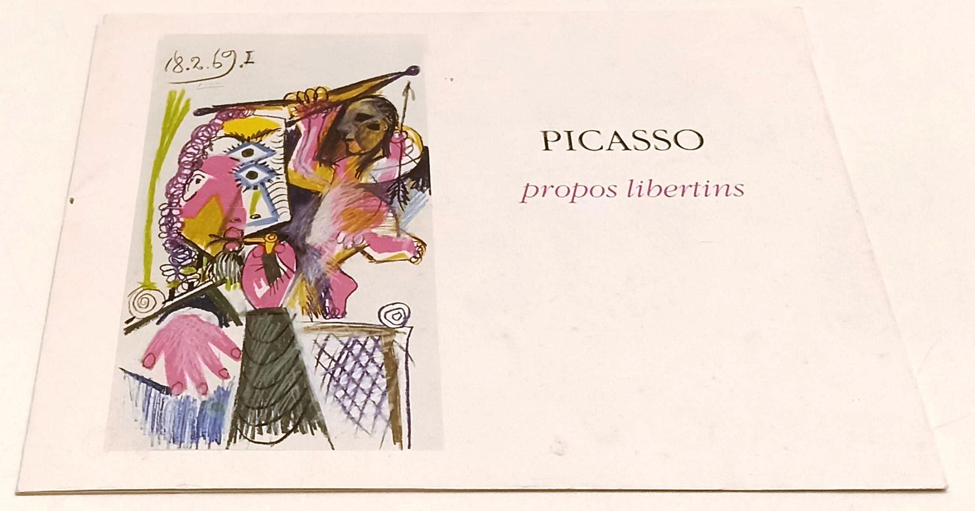 LT- PIEGHEVOLE D'ARTE PICASSO PROPOS LIBERTINS GALERIE JAN KRUGIER - RVSa431