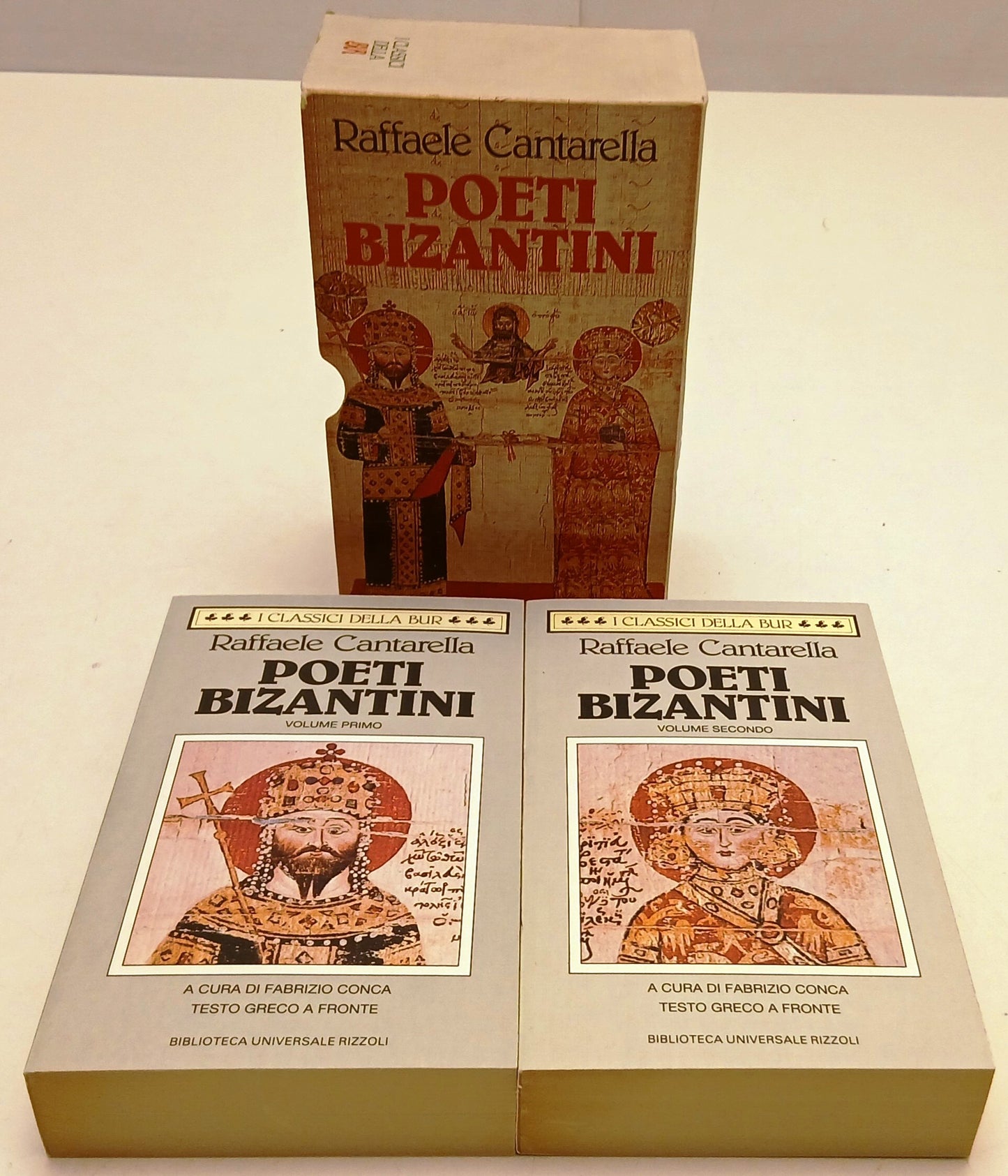 LN- POETI BIZANTINI 2 VOLUMI - RAFFAELE CANTARELLA - RIZZOLI- BUR-- 1992- B- XFS
