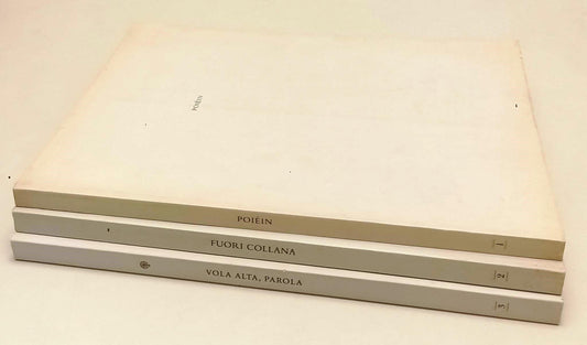 LT- LIBRI D'ARTISTA 3 VOLUMI POIEIN VOLA ALTA PAROLA FUORI - COLOPHON - YFS705 
