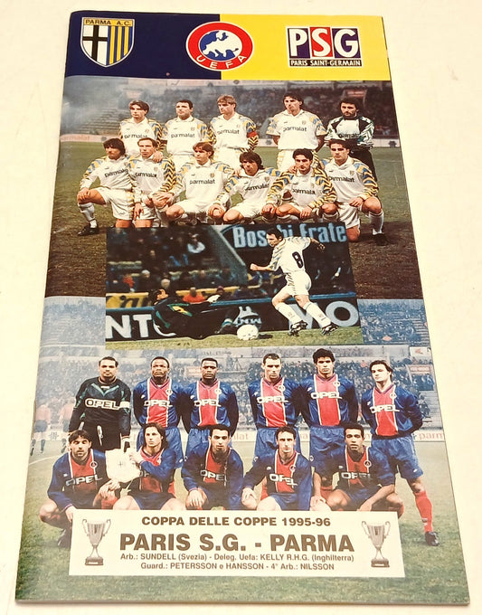 Programma partita Paris S.G. - Parma - Coppa delle Coppe 1995-96 - RVSa1028