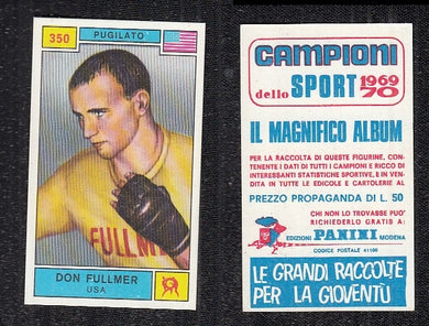 BOXING CARD - PANINI - CAMPIONI SPORT 1969/70 - DON FULLMER - 350 - MINT