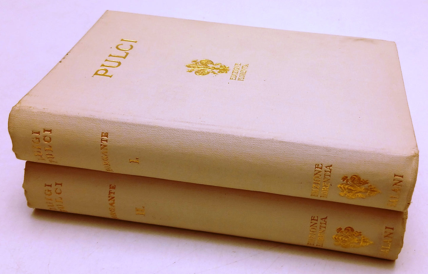 LN- MORGANTE 2 VOLUMI- LUIGI PULCI- SALANI- FLORENTIA CLASSICI-- 1930- C- YFS661