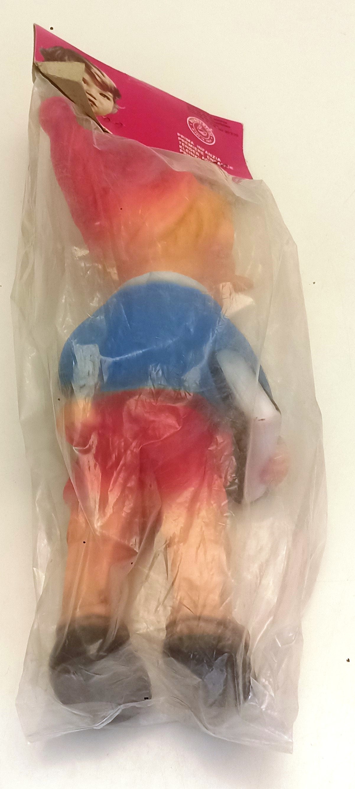 GG- PUPAZZO IN GOMMA PINOCCHIO 18 cm - RUBBERTOYS MADE IN ITALY - ANNI '70 - D25