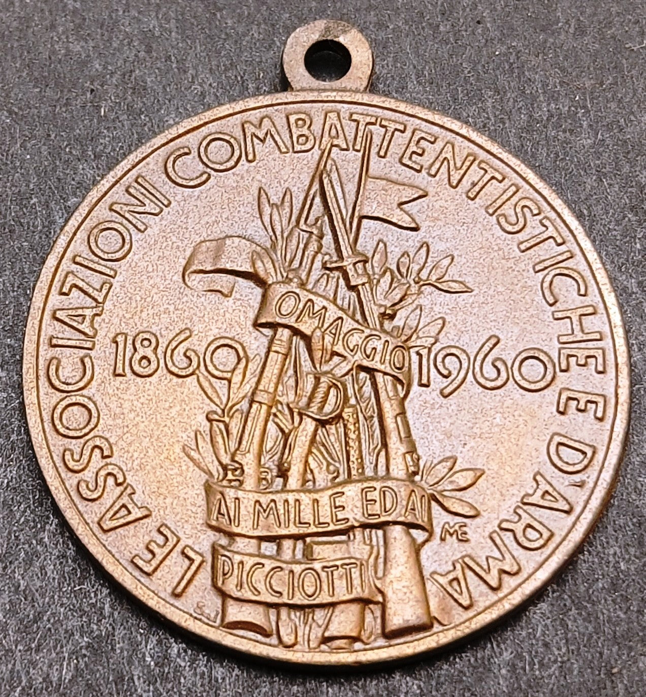 CB- Medaglia Associazioni combattestiche 1860-1960 Ai Mille - Palermo- GTTS233