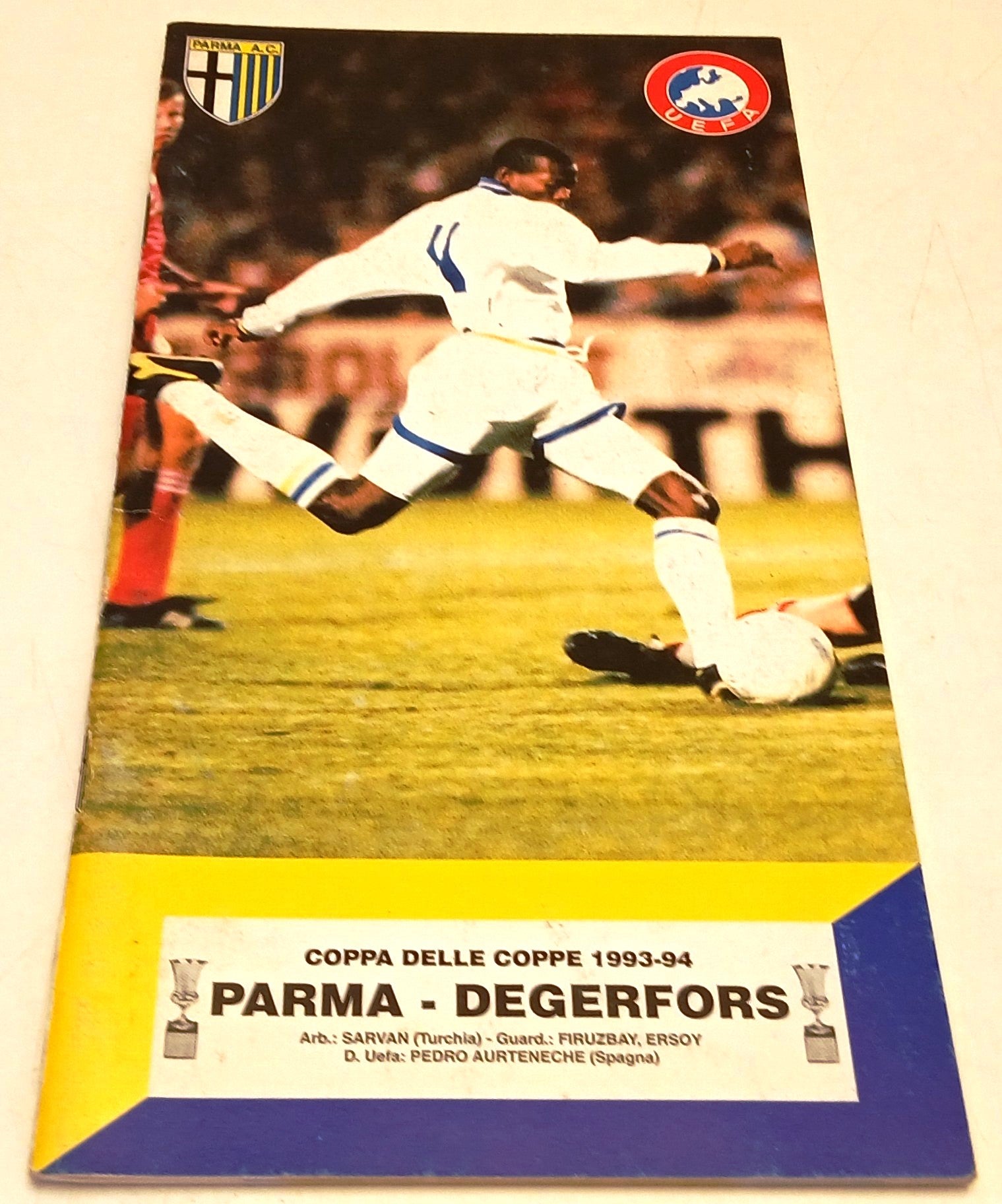 Programma partita  Parma - Degerfors - Coppa delle Coppe 1993-94 - RVSa1029
