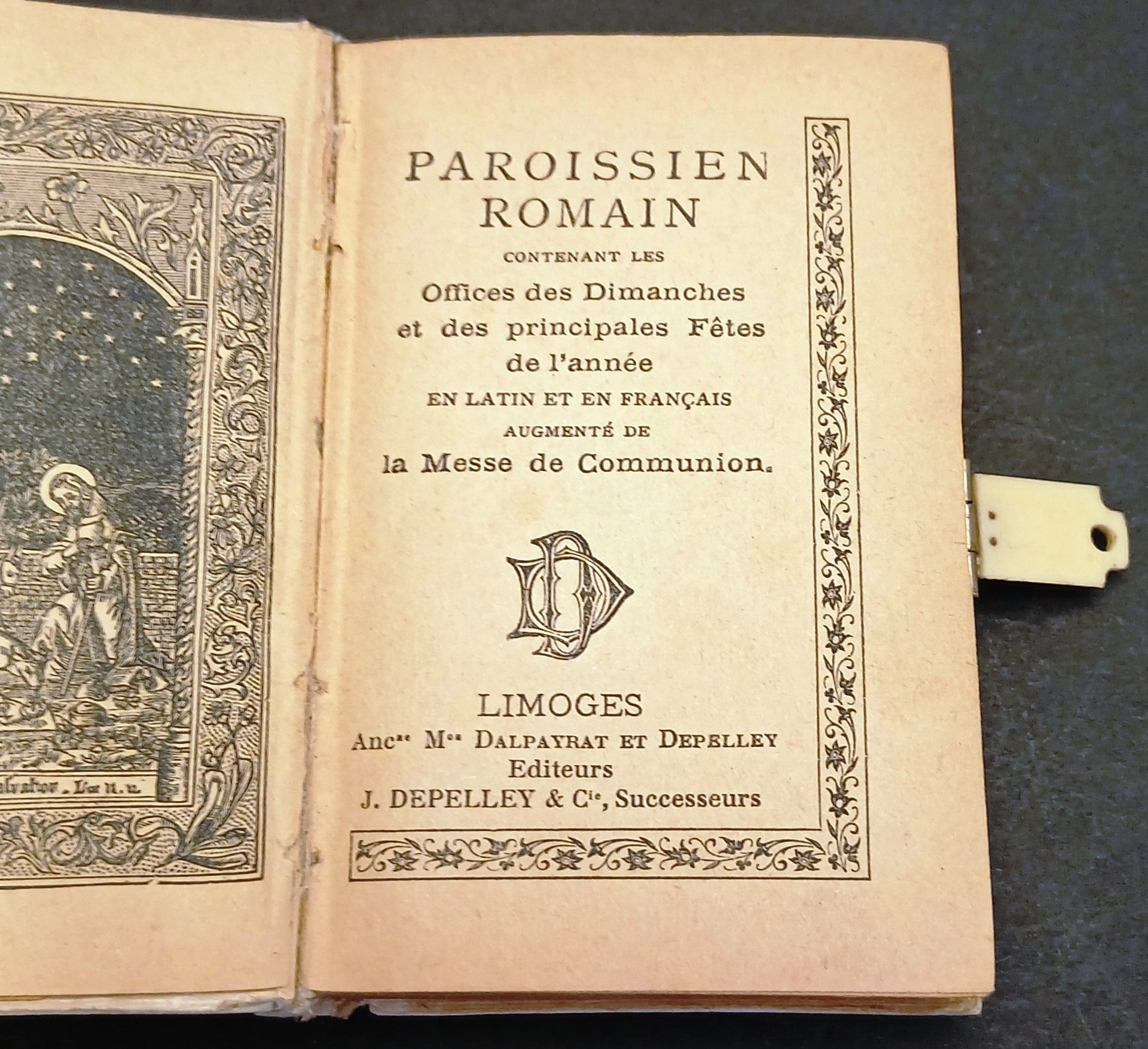 Paroissien Romain offices dimanches et fetes Libro preghiere - Depelley - LCH22
