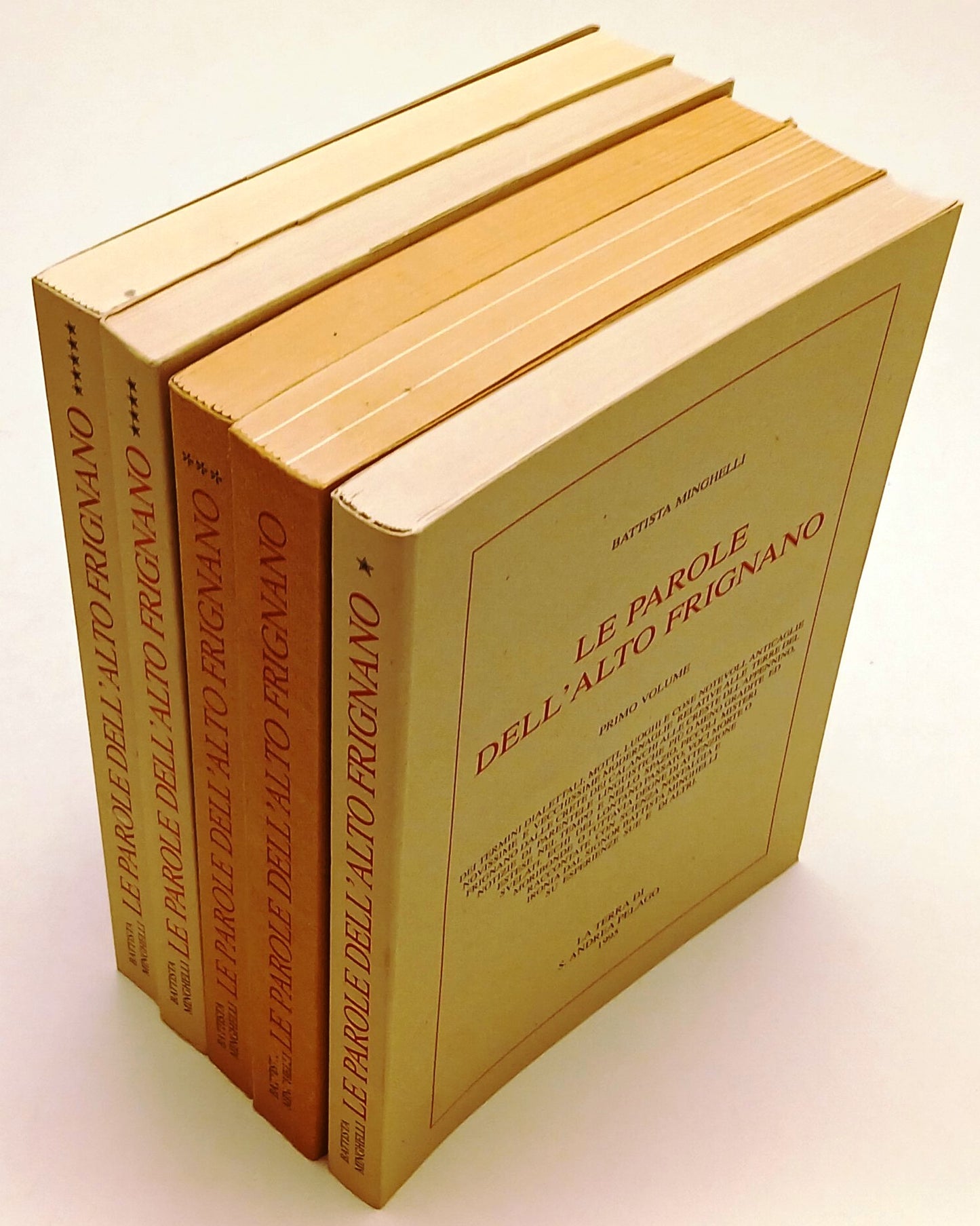 Le parole dell'alto frignano 5 volumi- Battista Minghelli- Terra S.Andrea Pelago