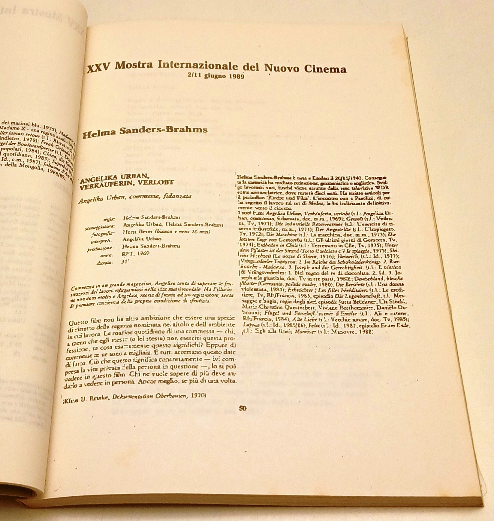 Rassegna Stampa Pesaro '89 - XXV Mostra Internazionale Nuovo del Cinema - YFS772