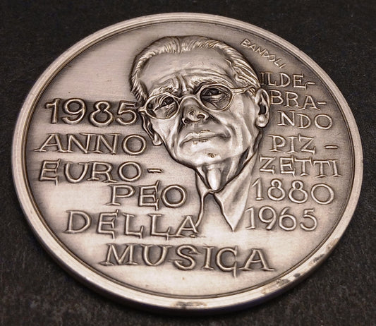 CB- Medaglia 1985 anno europeo musica Pizzetti Parma - argento - GTTS164