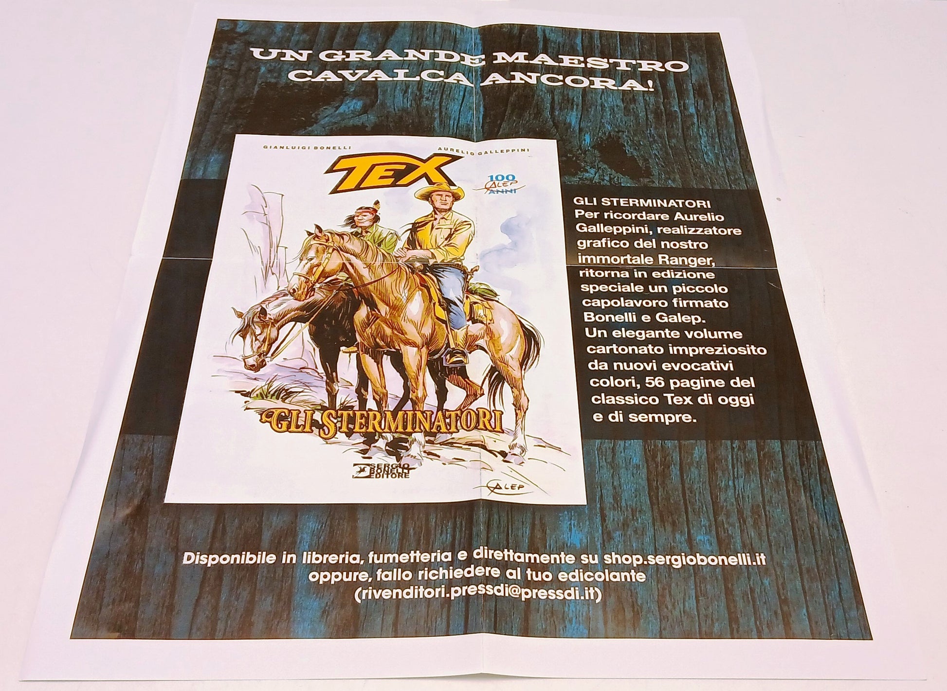 CV- Poster TEX allegato al volume "Gli Steminatori" Aurelio Galleppini - RVSa982