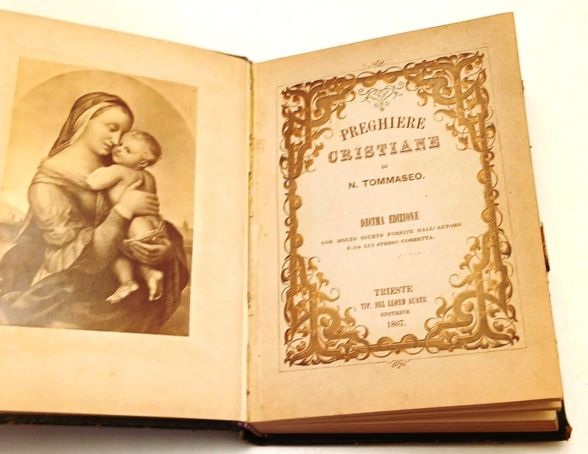 Preghiere Cristiane - Niccolo' Tommaseo - Tip. del Lloyd Austr. - 1867 -  ZFS216
