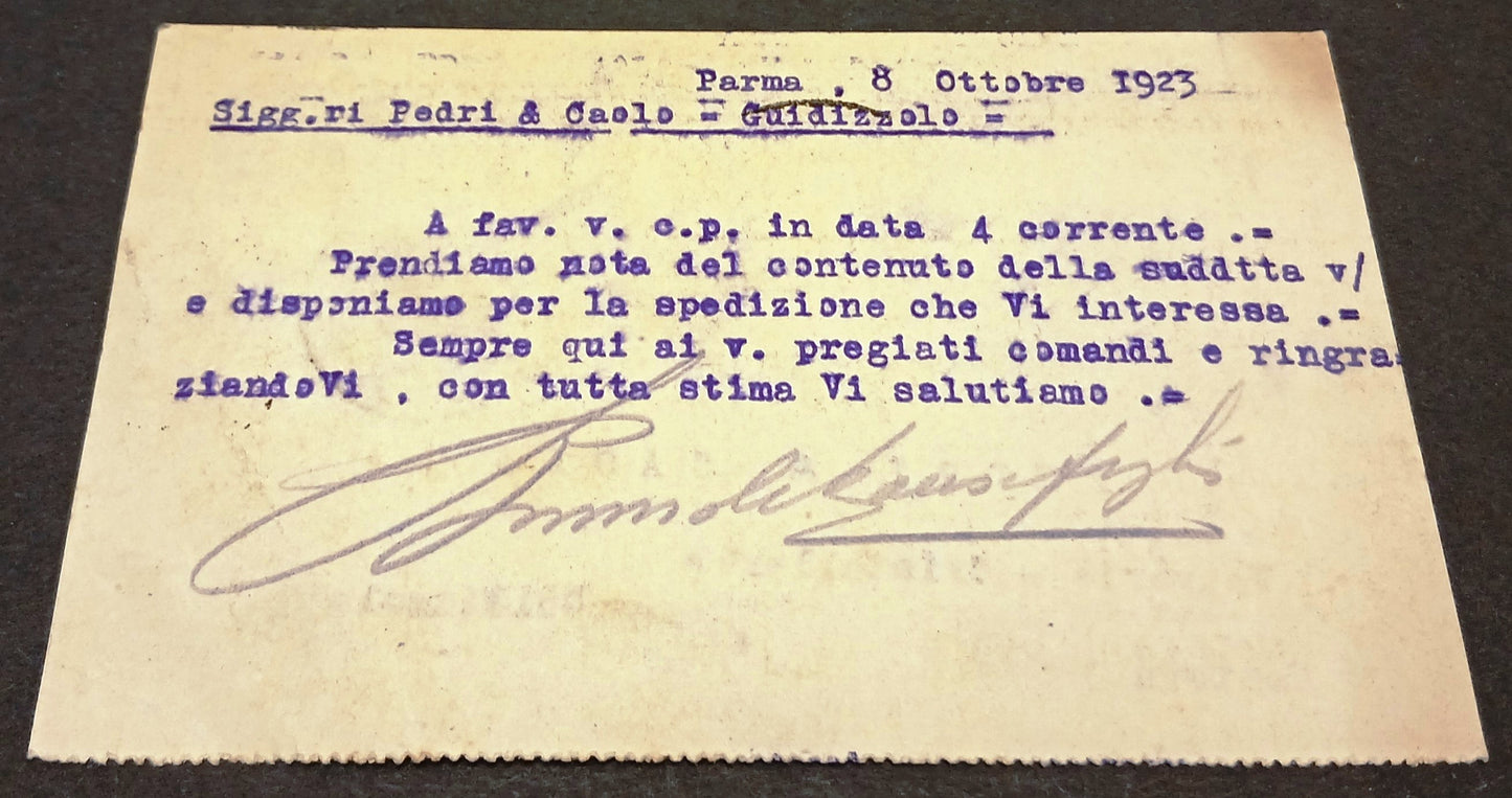 CC- Cartolina - Premiata Vetreria Bormioli Figlio - 1923 - RVSz198