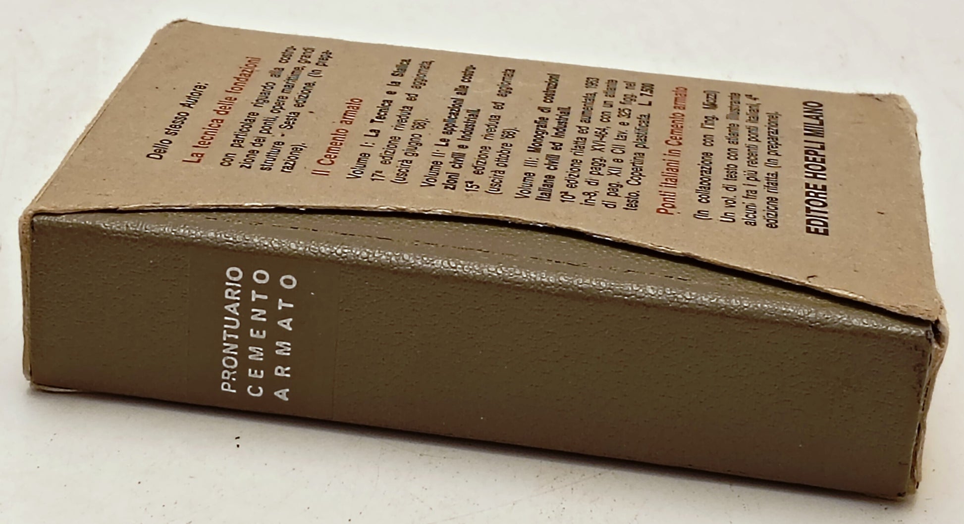 Prontuario del cemento armato - Ing. L. Santarella - Ulrico Hoepli - YFS421