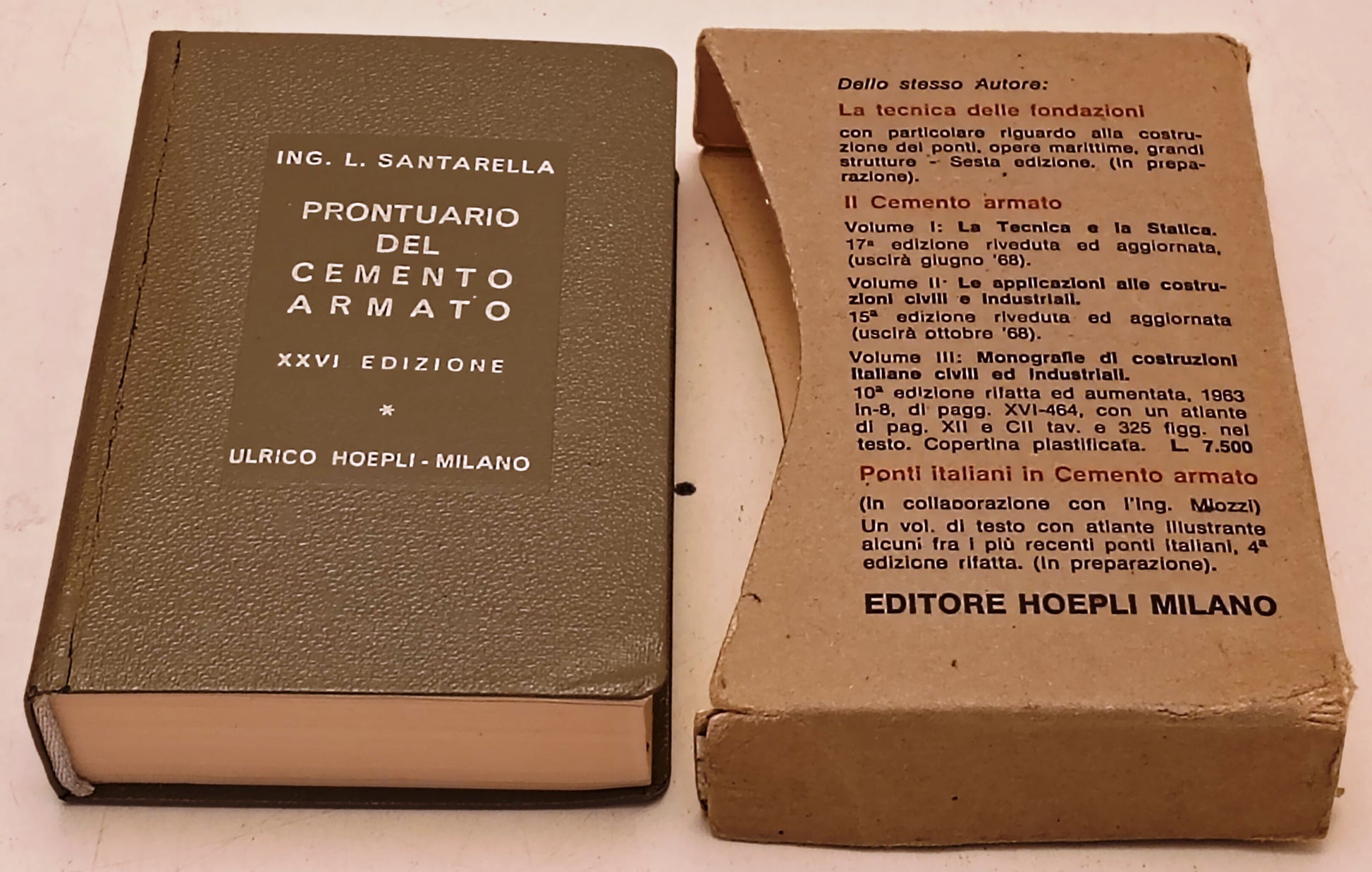 Prontuario del cemento armato - Ing. L. Santarella - Ulrico Hoepli - YFS421