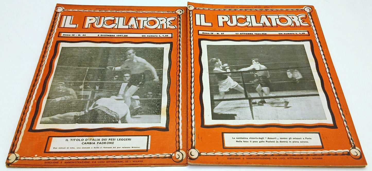 Rivista Il Pugilatore lotto 42 numeri - Anno 1941-XIX/XX - YFS530