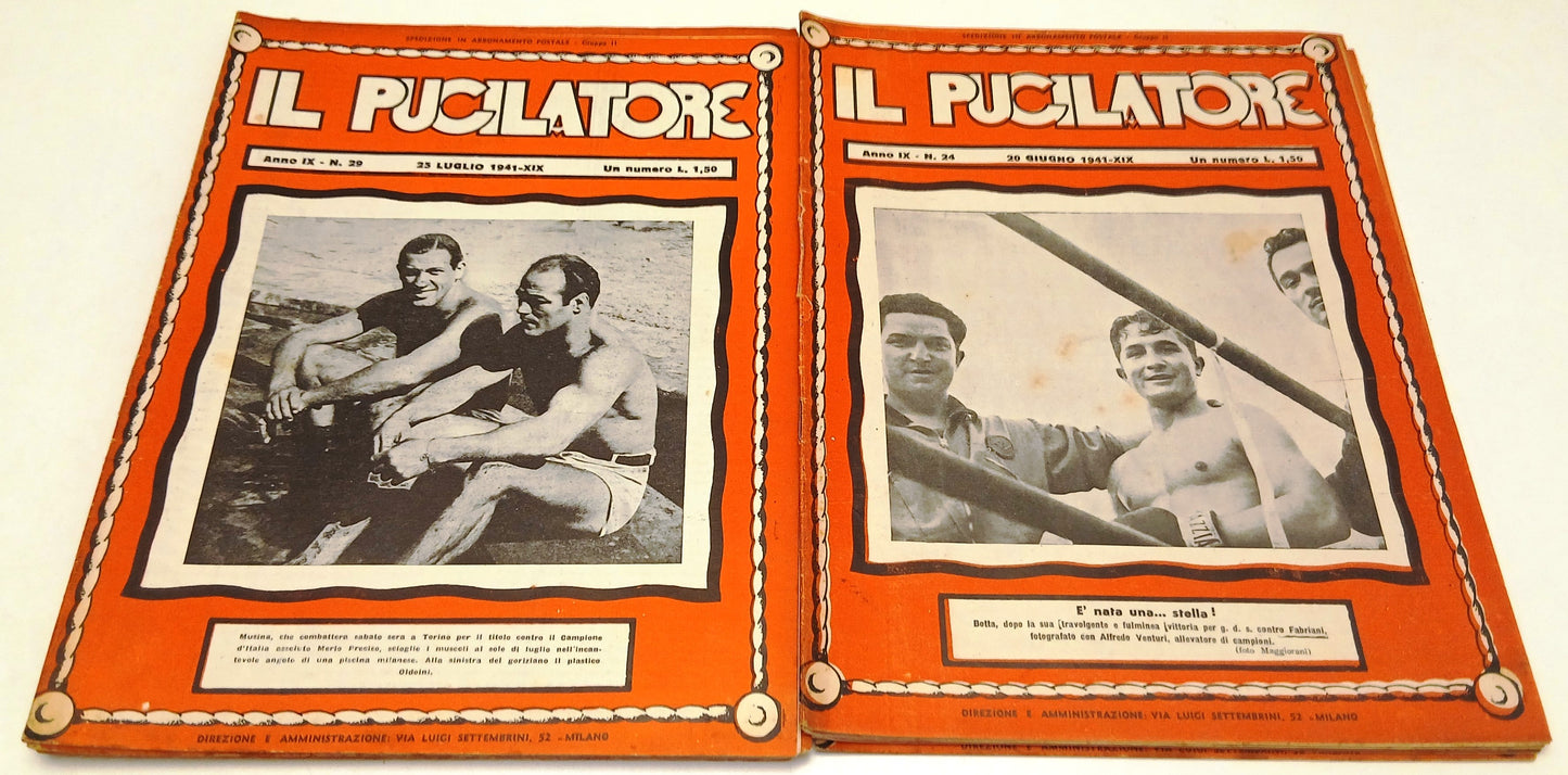 Rivista Il Pugilatore lotto 42 numeri - Anno 1941-XIX/XX - YFS530