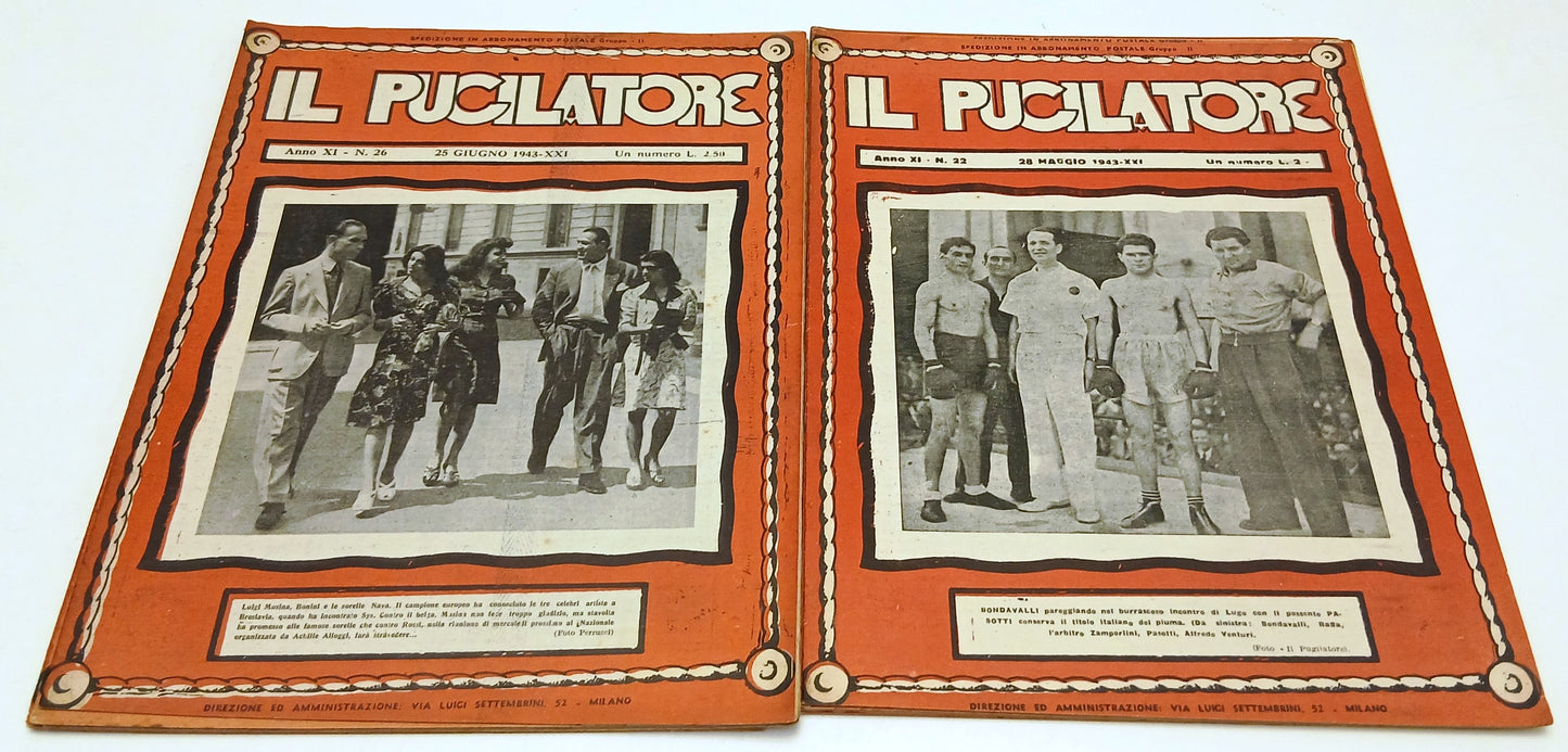 Rivista Il Pugilatore lotto 26 numeri - Anno 1943-XXI - YFS531