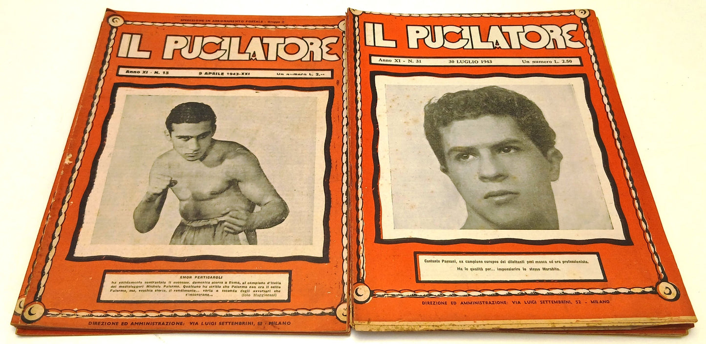 Rivista Il Pugilatore lotto 26 numeri - Anno 1943-XXI - YFS531