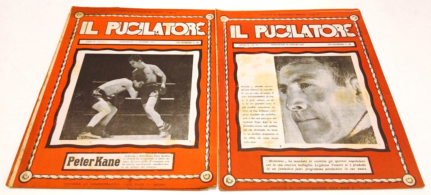 Rivista Il Pugilatore lotto 13 numeri - Anno 1947 - YFS531