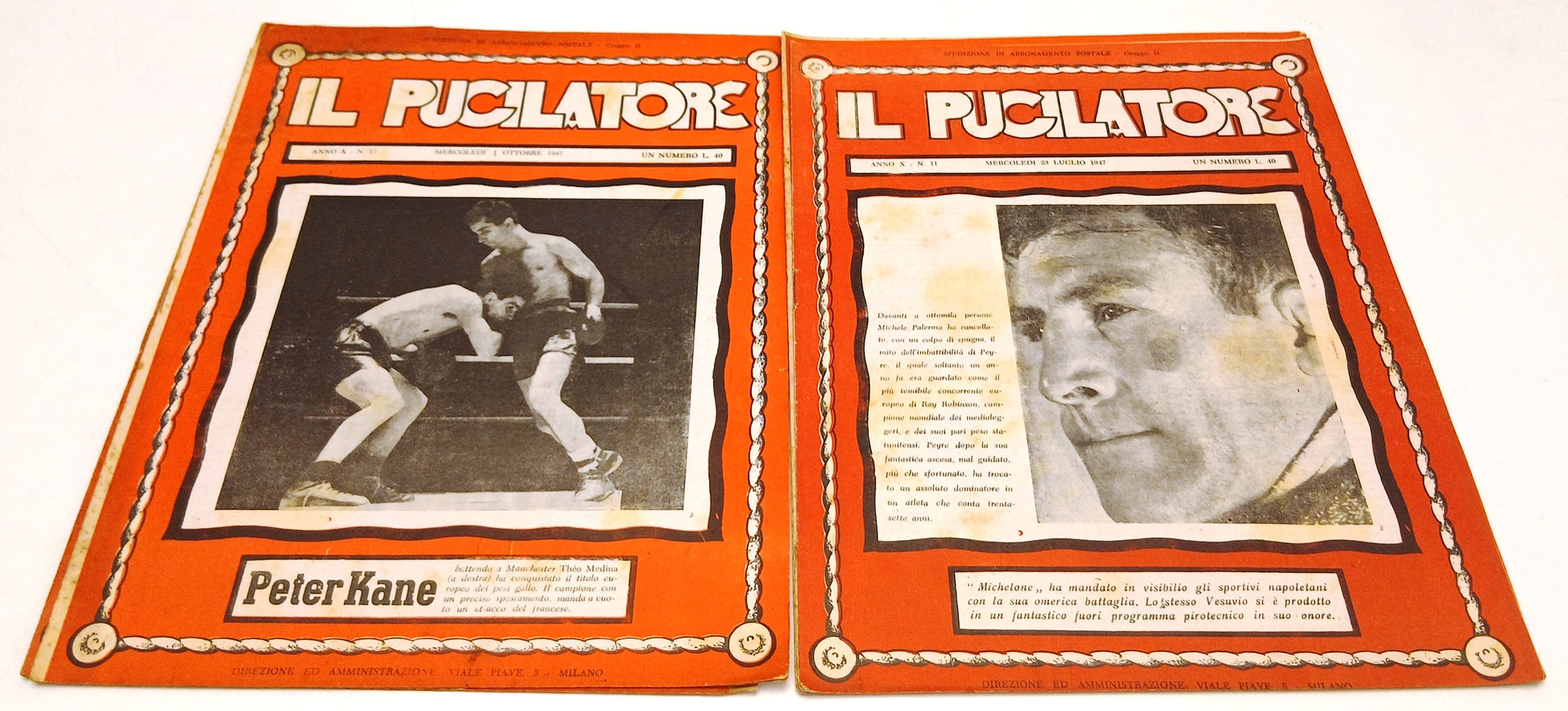 Rivista Il Pugilatore lotto 13 numeri - Anno 1947 - YFS531
