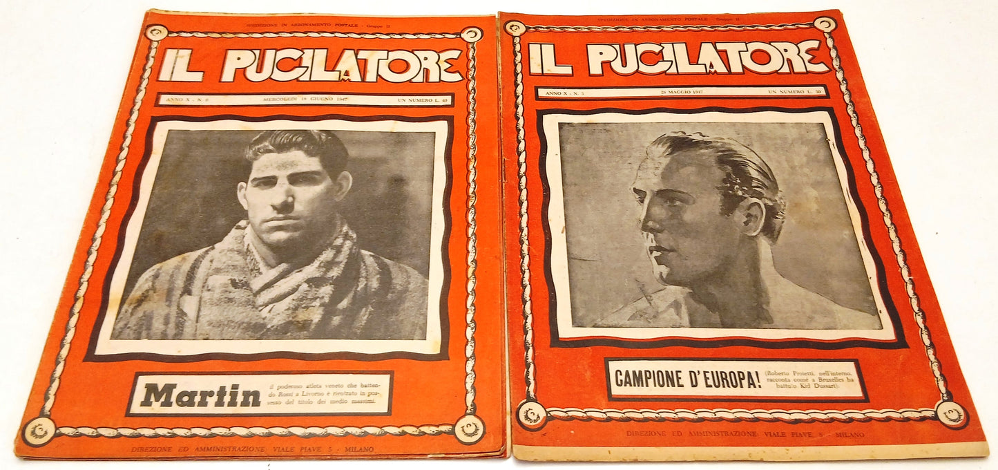 Rivista Il Pugilatore lotto 13 numeri - Anno 1947 - YFS531