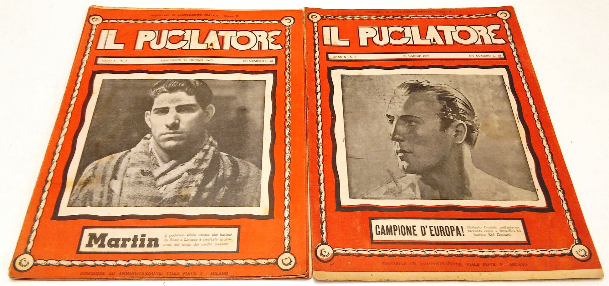 Rivista Il Pugilatore lotto 13 numeri - Anno 1947 - YFS531
