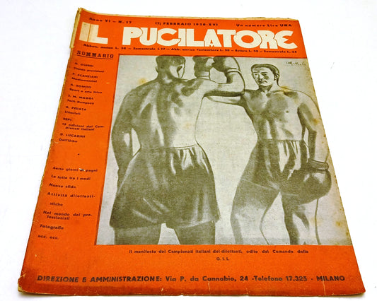 Rivista Il Pugilatore anno VI n.17 febbraio1938-XVI - Rvsa883