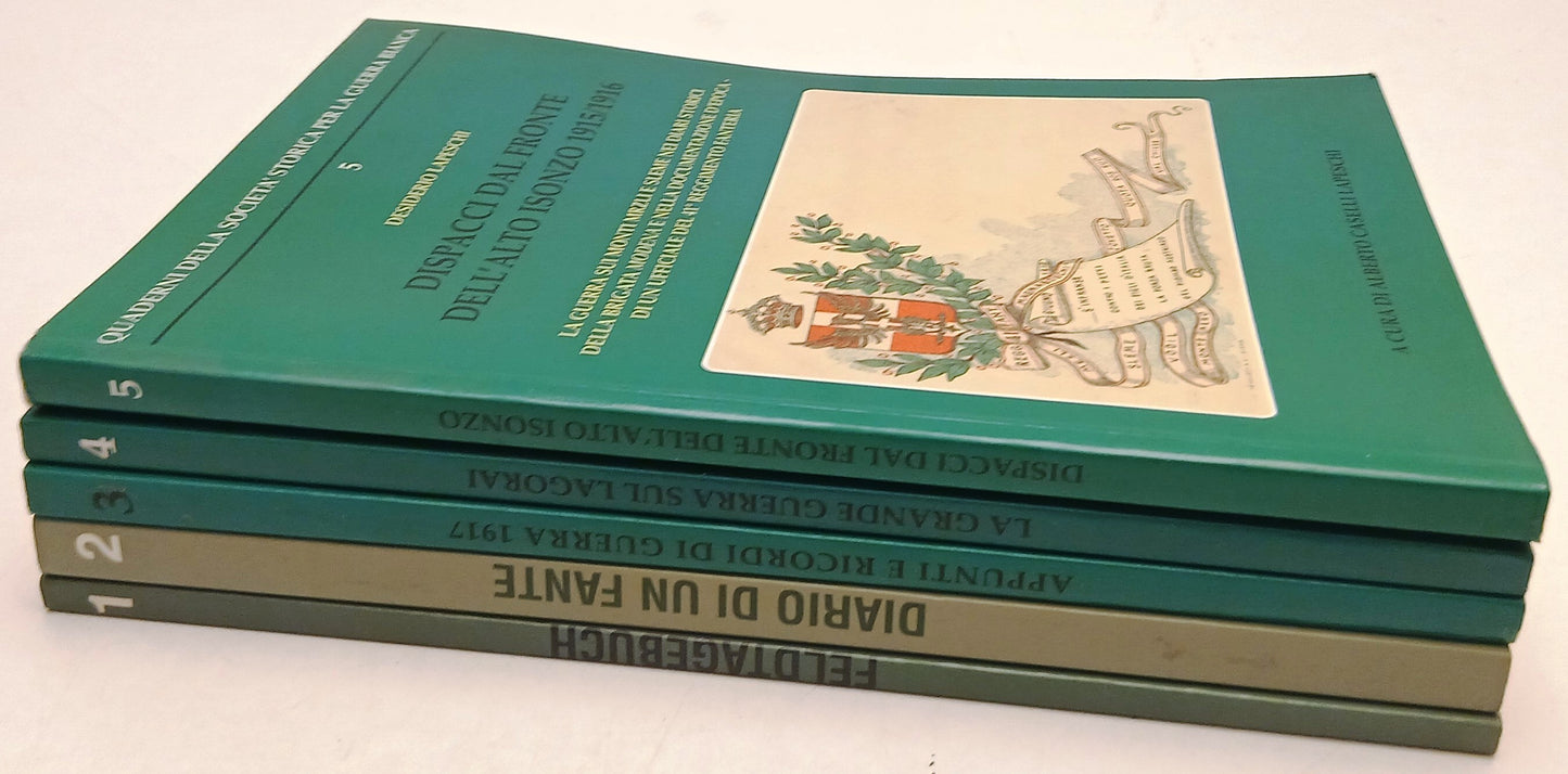 Quaderni della Societa' Storica per la Guerra Bianca Volumi 1/5 - 1a ed.- ZFS233