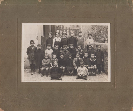 CV- FOTOGRAFIA VINTAGE ANNI TRENTA CLASSE ELEMENTARE ANDREATA GENOVA- XFS65 RFX1