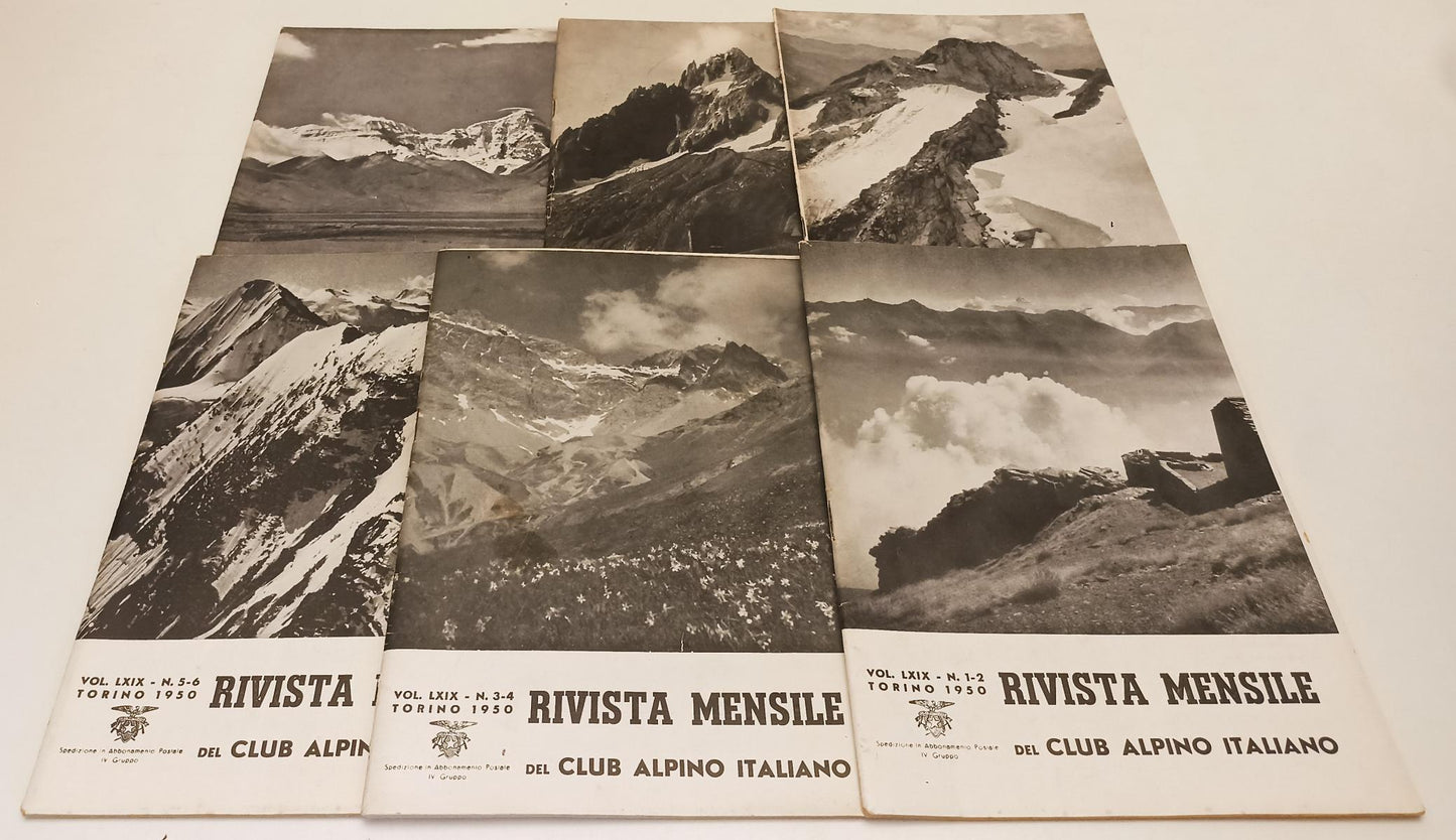 LR- RIVISTA MENSILE CLUB ALPINO ITALIANO LXIX 1/12 COMPLETA ----- 1950-- XFS132