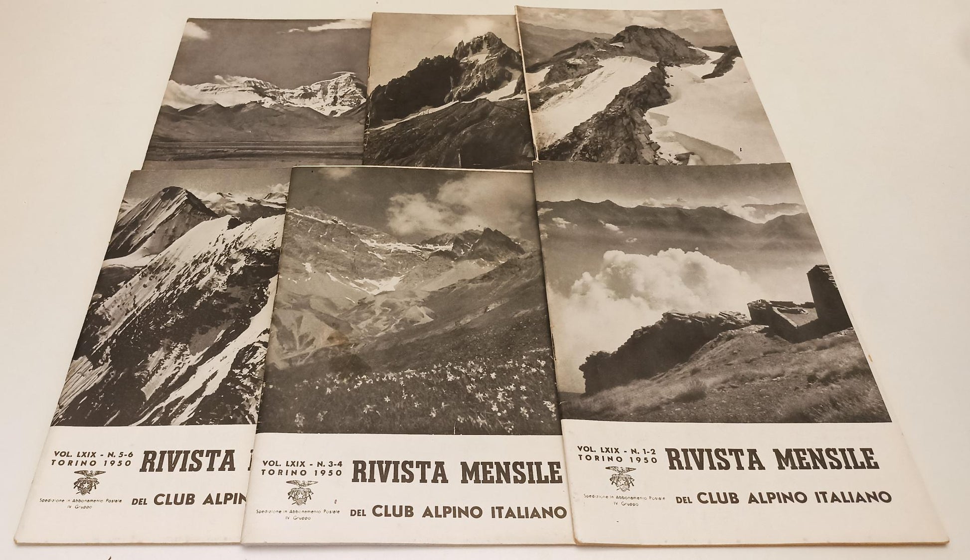 LR- RIVISTA MENSILE CLUB ALPINO ITALIANO LXIX 1/12 COMPLETA ----- 1950-- XFS132