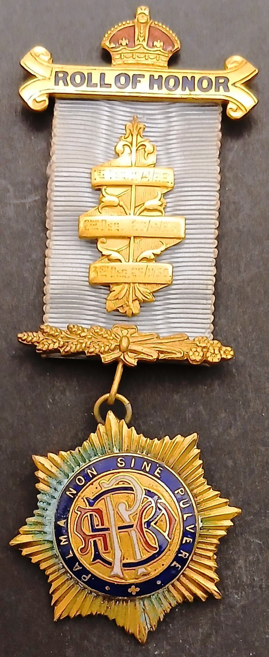 CB- Medaglia Inghilterra massonica nominativa - Rollog Honor - nastrino- GTTS197
