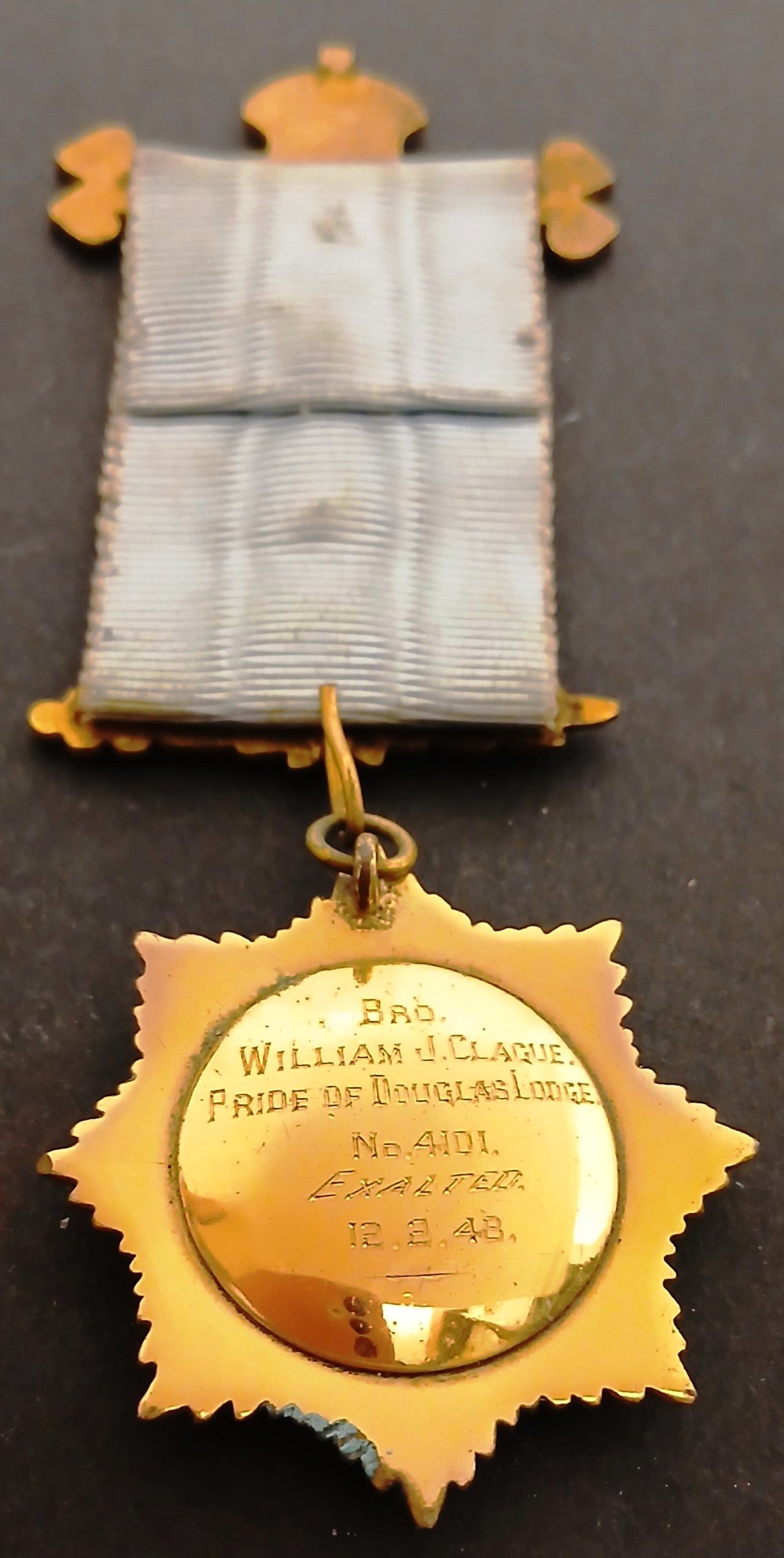 CB- Medaglia Inghilterra massonica nominativa - Rollog Honor - nastrino- GTTS197