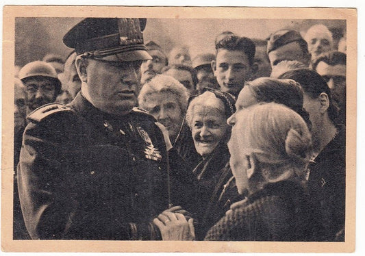CV- CARTOLINA VIAGGIATA - MUSSOLINI TRA LA GENTE - SIENA 1929 - RVSz19