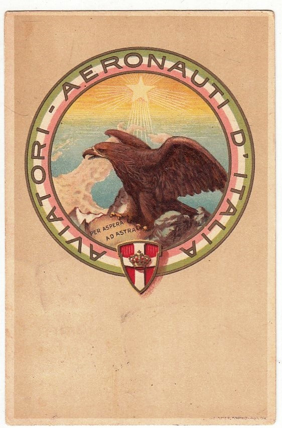 CV- CARTOLINA VIAGGIATA - AVIATORI AERONAUTI D'ITALIA - RVSz20