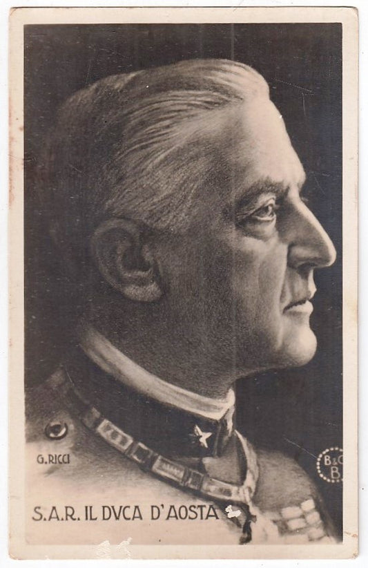 CV- CARTOLINA POSTALE - S.A.R. IL DUCA D'AOSTA - G. RICCI - RVSz22