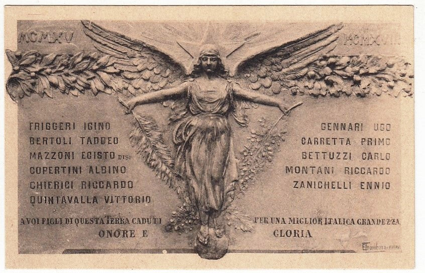 CV- CARTOLINA POSTALE - TARGA IN BRONZO AI CADUTI 1915-1918 - PARMA - RVSz25