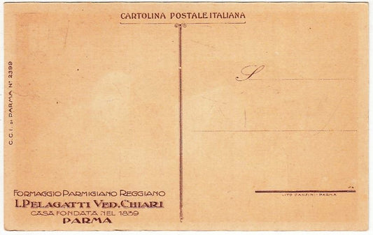 CV- CARTOLINA POSTALE - FORMAGGIO PARMIGIANO REGGIANO PELAGATTI PARMA - RVSz26