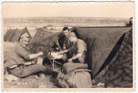 CV- CARTOLINA POSTALE - ACCAMPAMENTO SOLDATI WWII - RVSz33