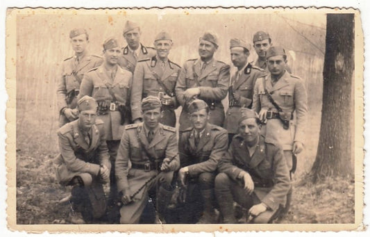CV- CARTOLINA POSTALE - FOTO DI GRUPPO SOLDATI PRIMA GUERRA MONDIALE WWI- RVSz34