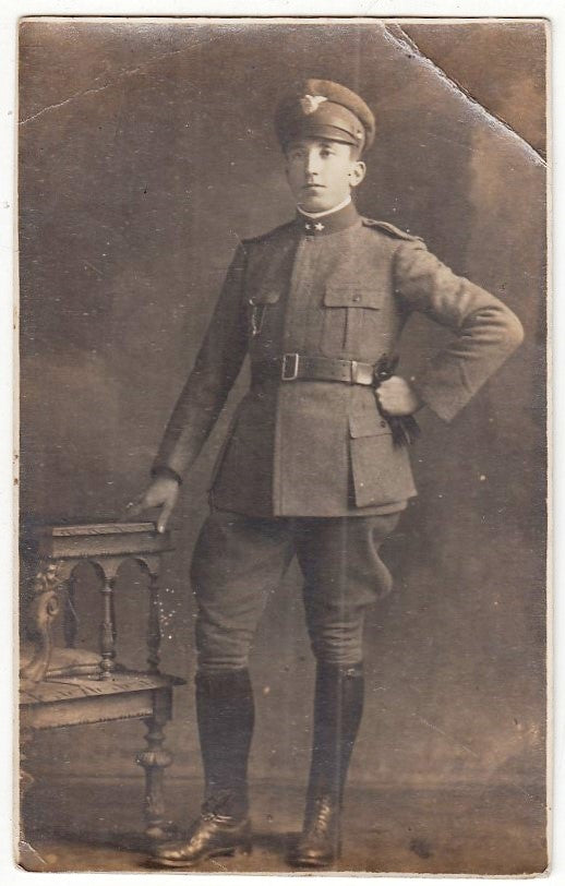 CV- CARTOLINA POSTALE - UFFICIALE ESERCITO PRIMA GUERRA MONDIALE IN POSA- RVSz38
