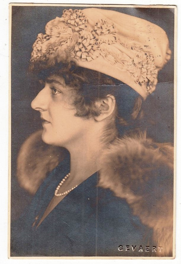 CV- CARTOLINA FOTO VOLTO DONNA - VIAGGIATA 1922 - GEVAERT - RVSz40